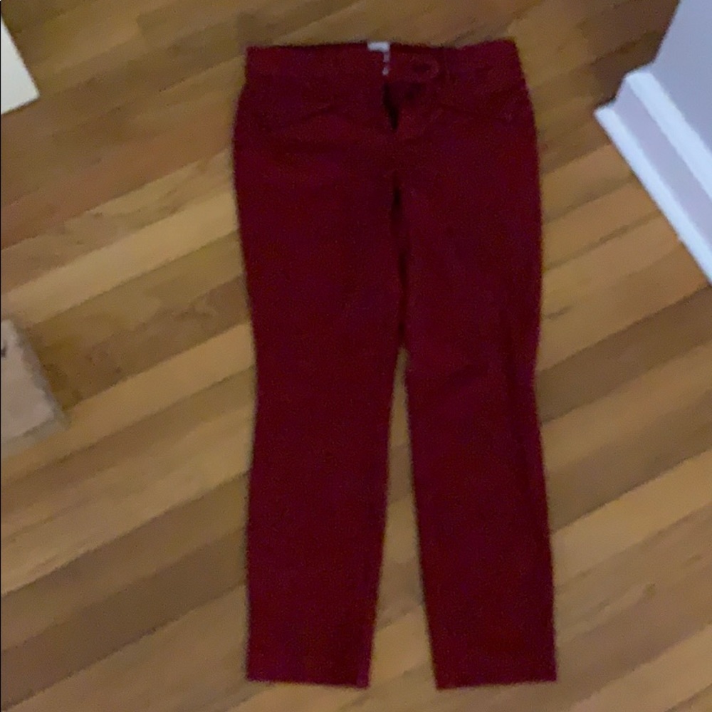 gap red and black plaid pants